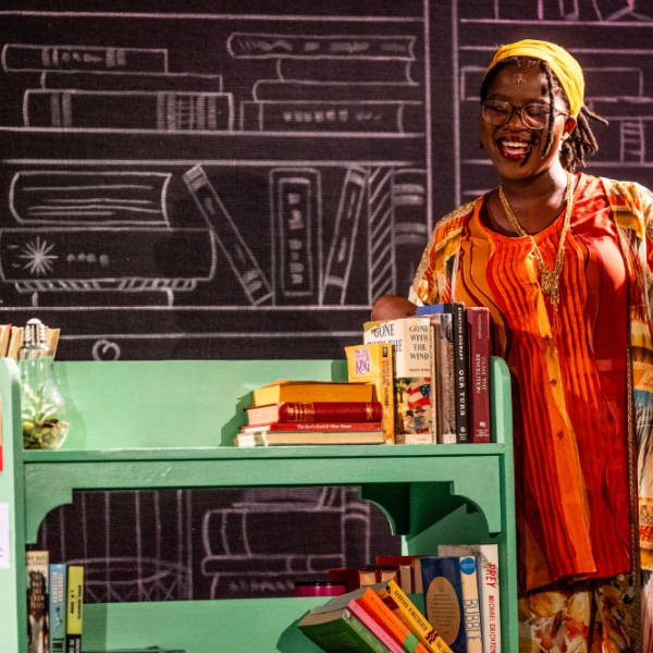 Pictured: The Company of MATILDA THE MUSICAL. Directed by: Megan Watson. Music Directed by: Sarah Richardson. Choreographed by: Stephen Cota. Set Design by: Scott Penner. Costume Design by: Lisa Wright. Lighting Design by: Jareth Li. Sound Design by: Aaron Ouellette. Photo by Dahlia Katz.